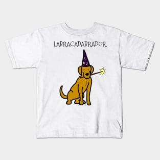 Copy of Labracadabrador Wand Retriever (Yellow Lab) Kids T-Shirt